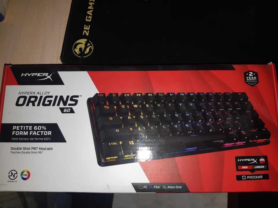 Клавиатура Hyperx Alloy origins 60,red switch