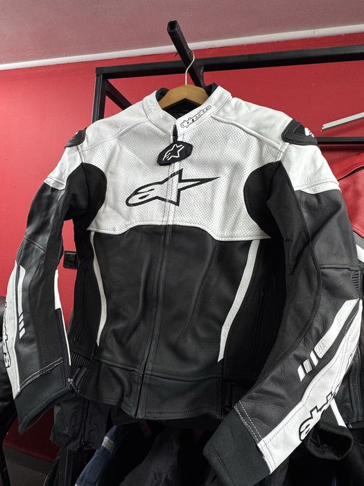 Кожено яке за мотор Alpinestars , с гърбица M , L