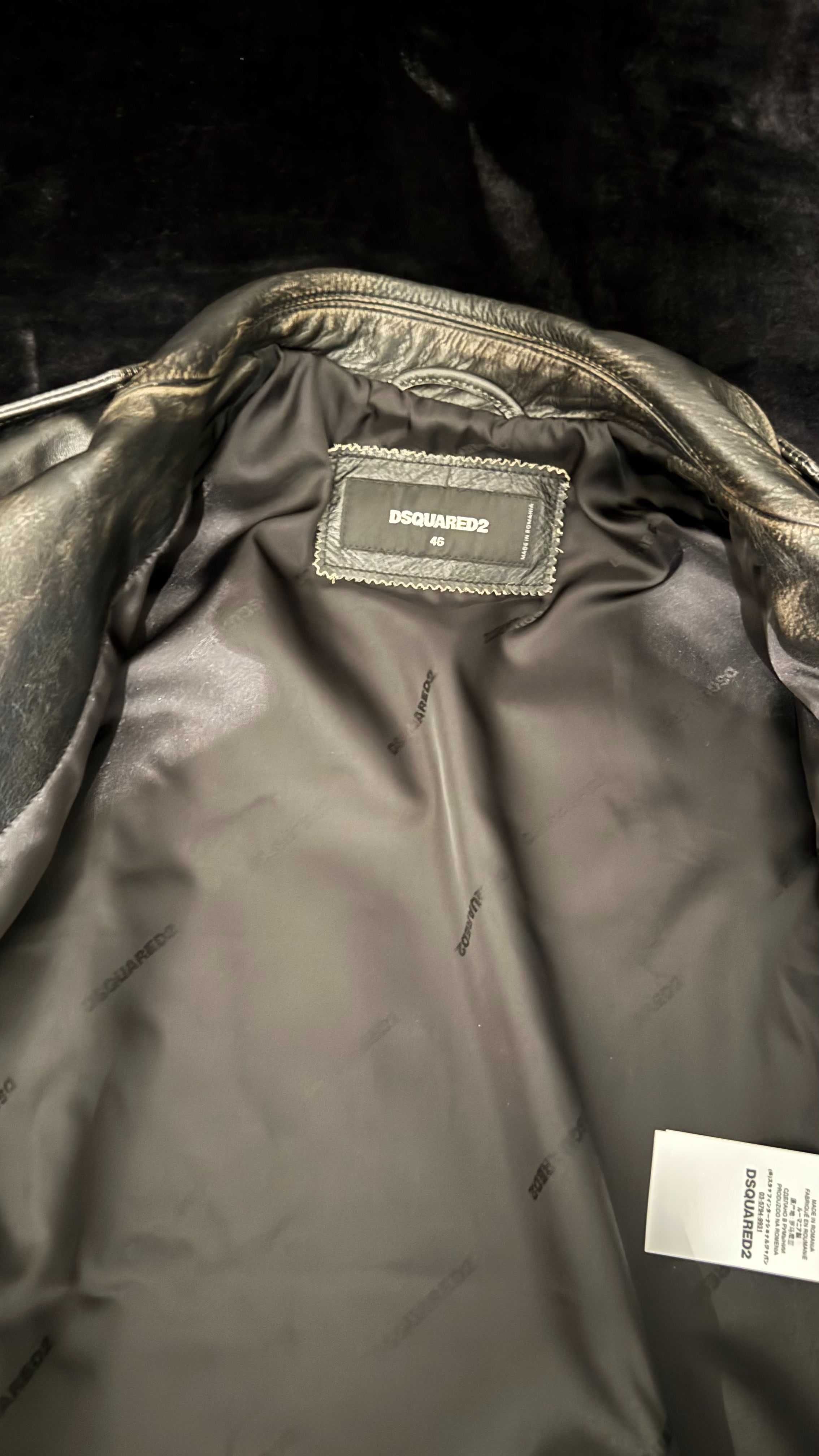 Geaca de piele Dsquared2 autentica, editie limitata!