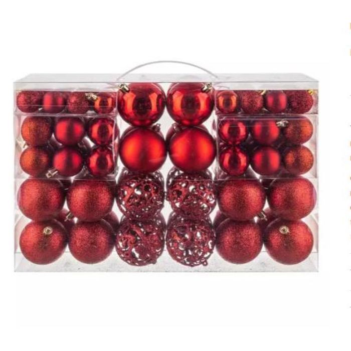 Коледни топки за елха - 100 броя