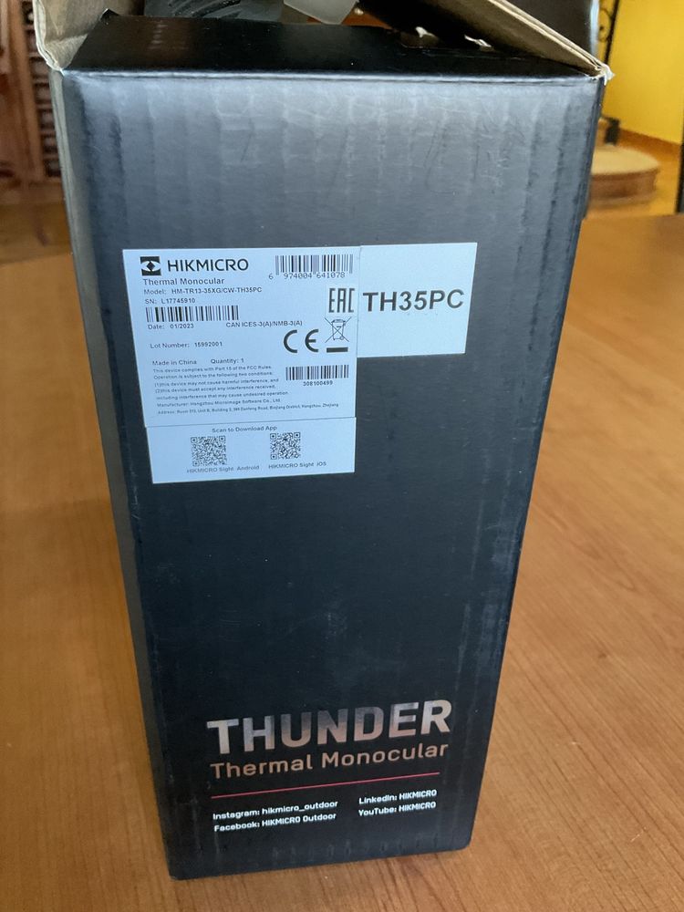 Monocular termoviziune Hikmicro Thunder 35PC