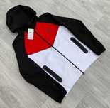 Nike tech fleece горнище червено и бяло.