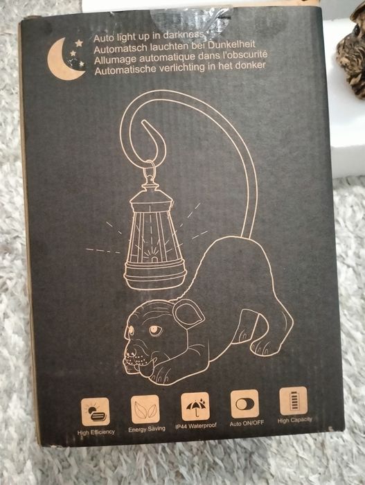 2 figurina câine solar din rasina