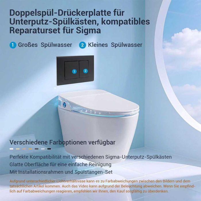 Clapeta actionare WC negru