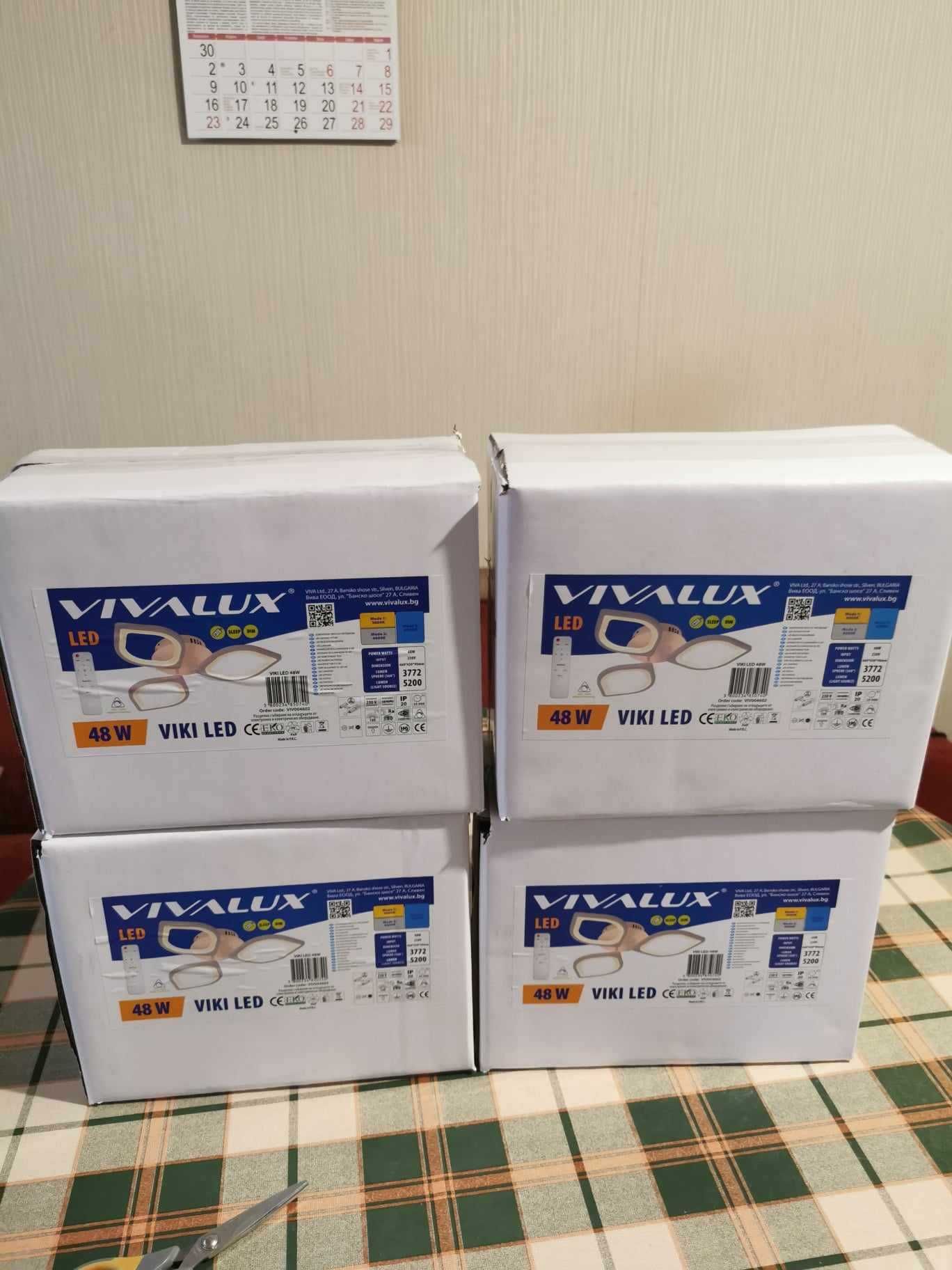 LED плафон Vivalux Viki 48W 3000-6000K димируем / дистанционно