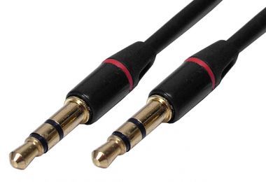 Cablu A/V, jack tata, 3,5mm, 3 ct. → jack tata, 3,5mm, 3 ct. - negru -