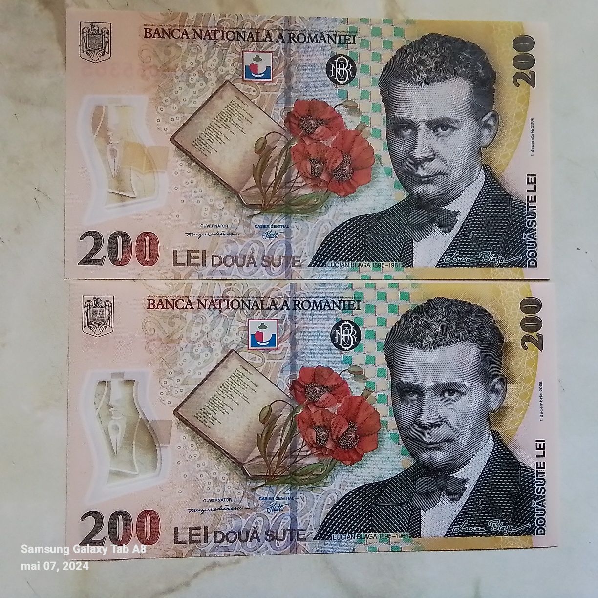 Bancnote 200 lei an 2006.