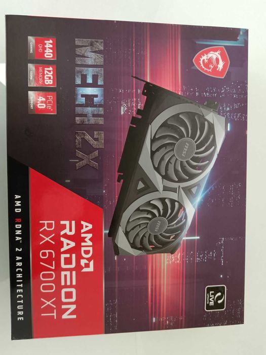 Видеокарта AMD Radeon RX6700XT MSI Mech 2x12GB - пълен компл като нова