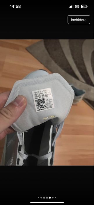 Adidasi adidas marimea 44 purtati foarte putin