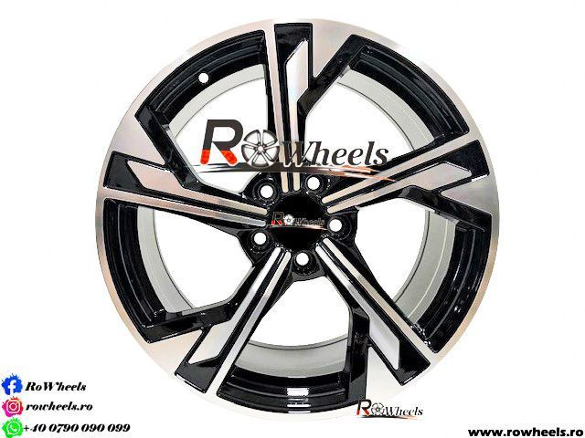 Jante AUDI R19 Negru lucios si polish A4 A5 A6 A7 A8 Q1 Q3 Q5 Q7 Q8