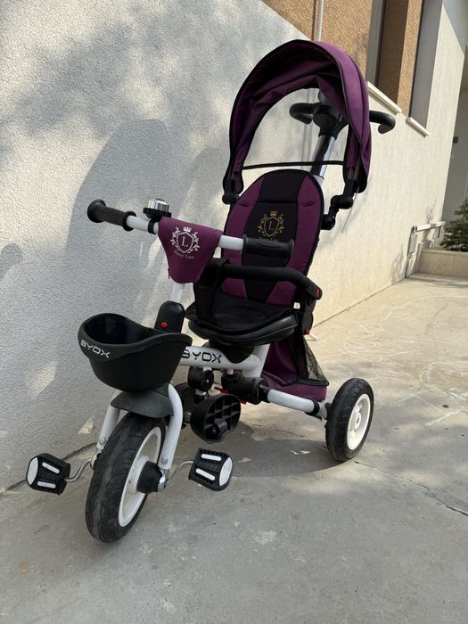 Tricicleta pliabila cu scaun reversibil Byox Flexy Lux Trike, Purple