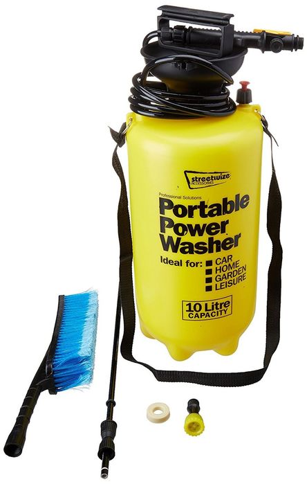 Pompa manuala pentru spalat masina cu perie si lancie cu jet puternic , cu rezervor de 10L