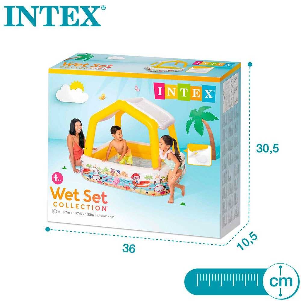 Piscina pentru copii gonflabila cu Acoperis Intex 157 x 157 x 122 cm