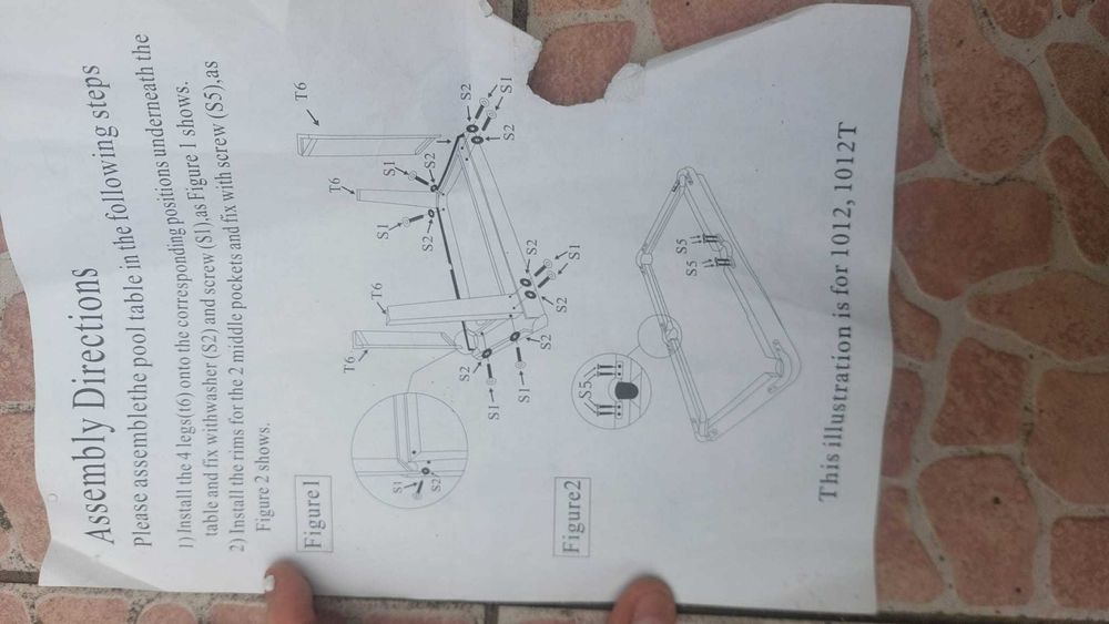 Masa de biliard din lemn noua dim:167x88