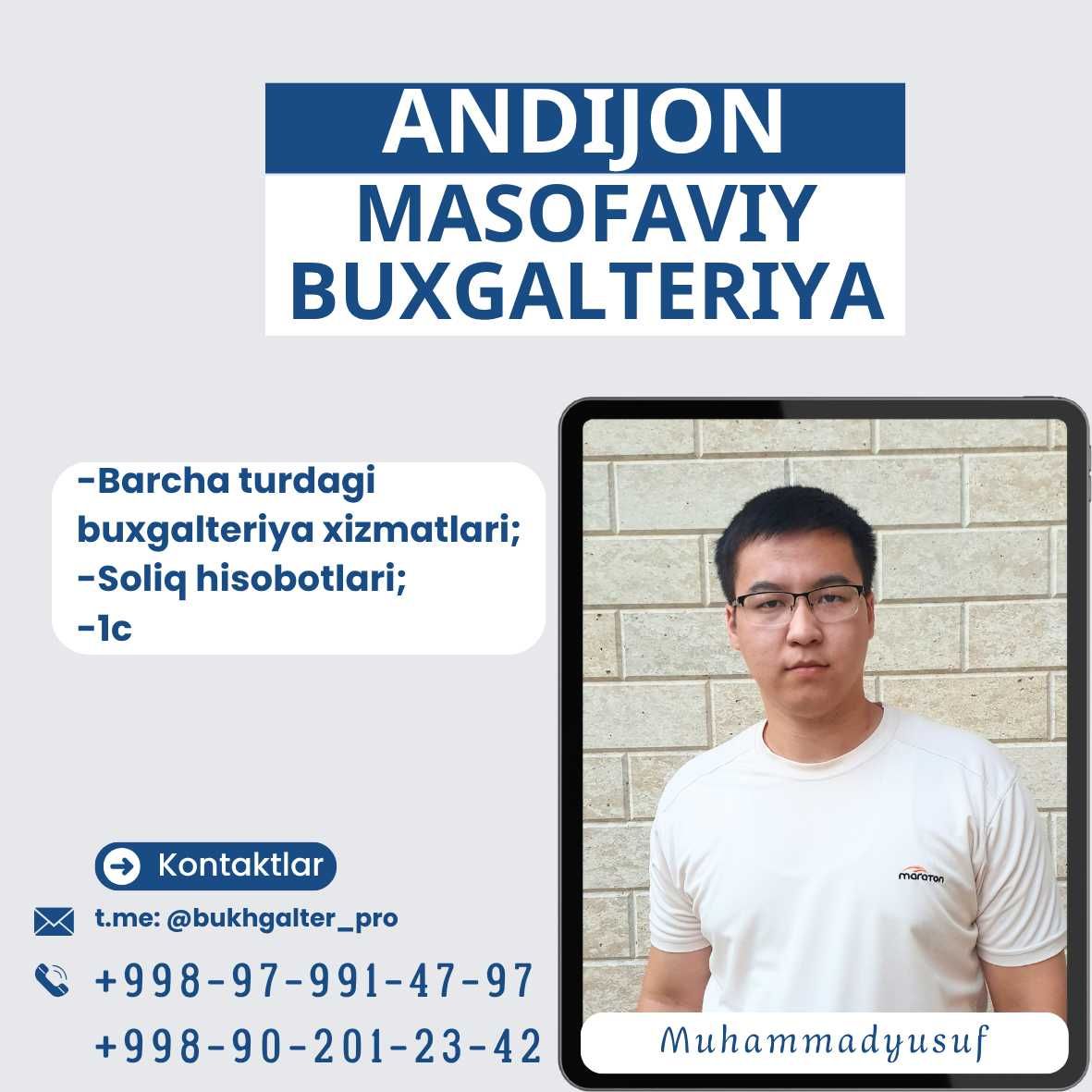 Andijon buxgalteriya xizmatlari masofaviy bugalteriya firma hisobotlar