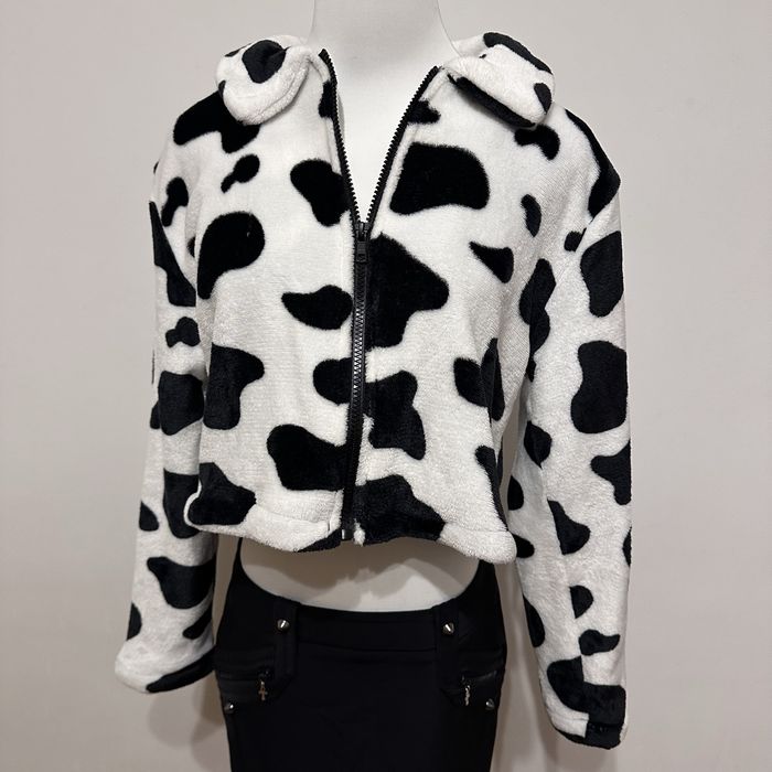 Распродажа гардероба y2k куртка с принтом коровы кигуруми