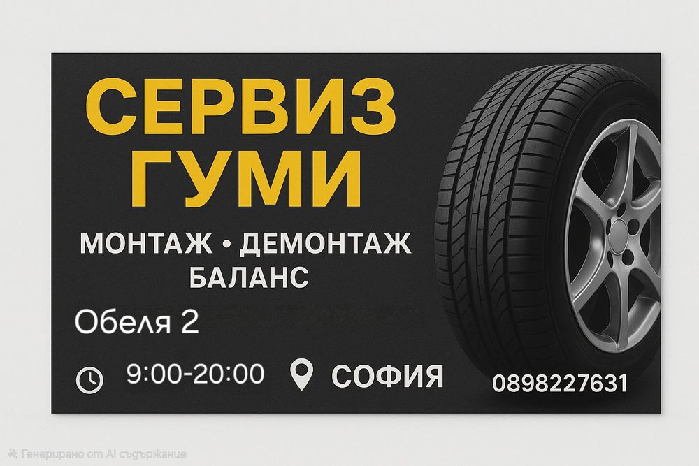 Смяна на гуми кв.Обеля 2