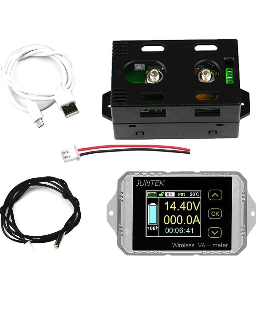 VAT1200 Wireless DC Voltmetru Tester de curent Masurare Watt Contor de