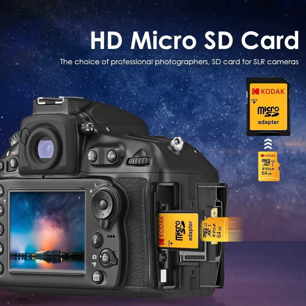 Для фото 4К microSD 64Gb Official KODAK Ultra Perfomance (Original)