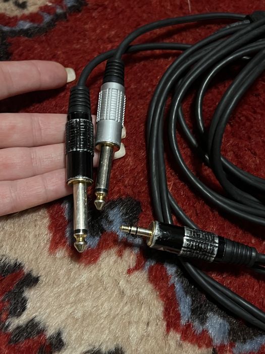 Cablu audio stereo Bespeco 3m jack 3,5 cm cu 2 x jack 6