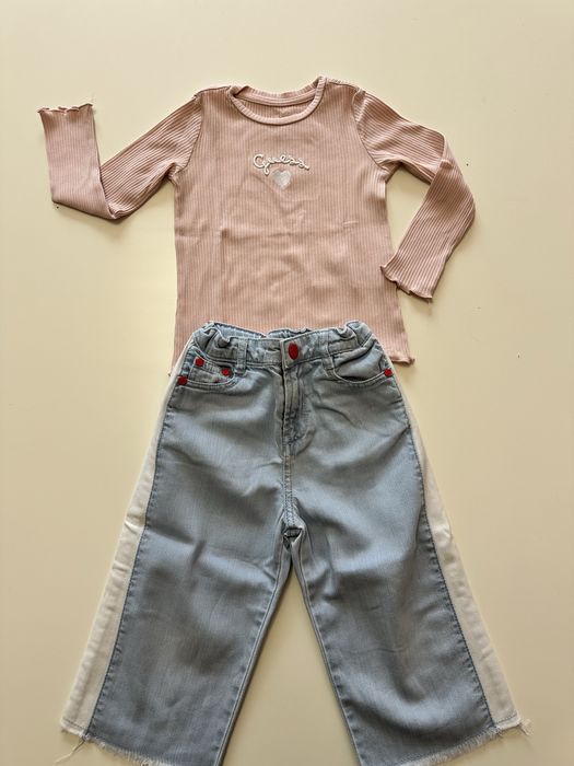 Лот дънки и блуза Guess
