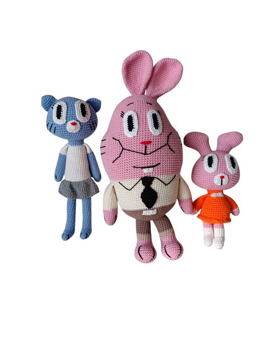 Плетени играчки на една кука-Дарвин и Гъмбол и дядо Буба