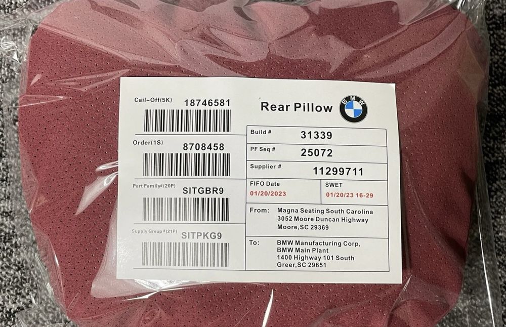 подушки на подголовник bmw