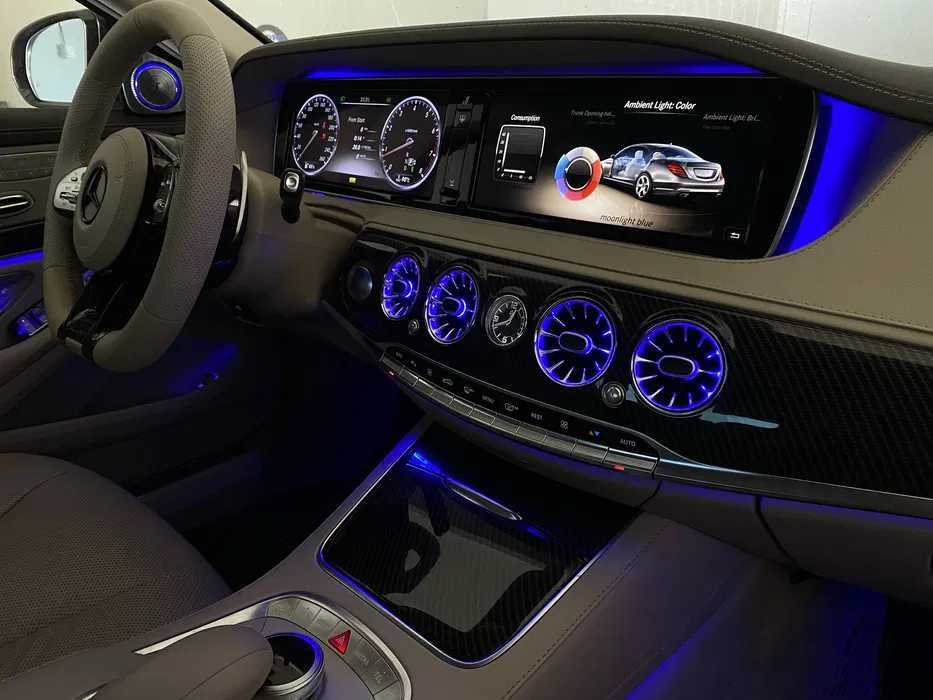 Mercedes амбиентно осветление, Светещи въздуховоди и 3D/4D Говорители