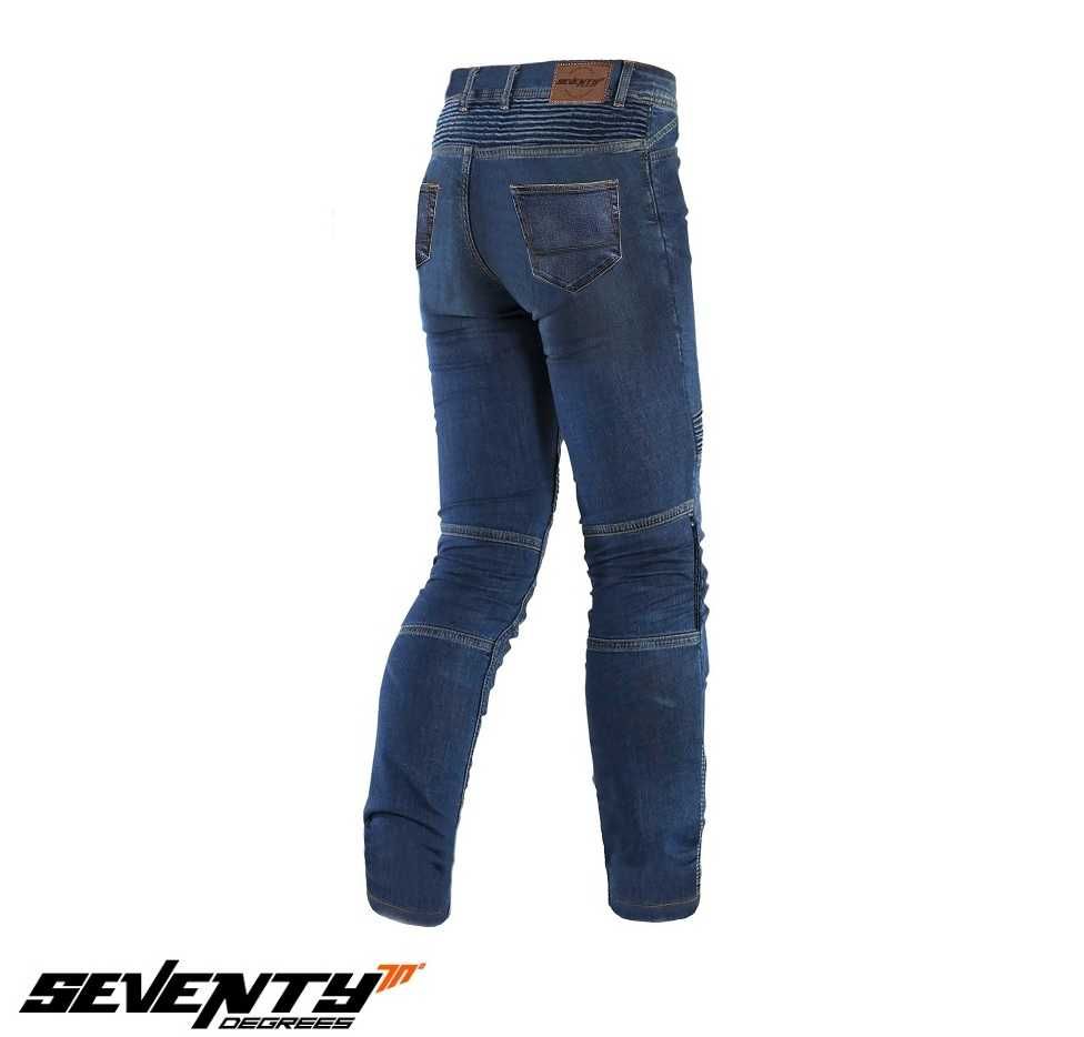 Blugi (jeans) moto femei Seventy Slim fit insertii Aramid Kevlar