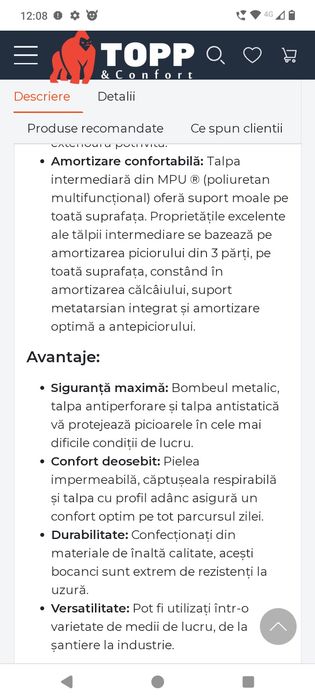 Ghete muncă/safety Atlas m46 noi