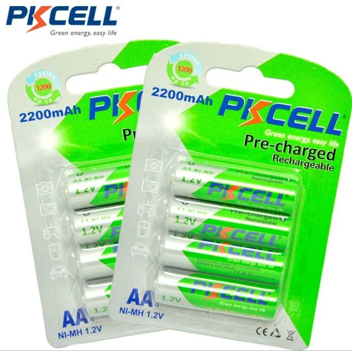 Аккумуляторные батарейки PKCELL АА 2200 mAh (пальчиковый аккумулятор)