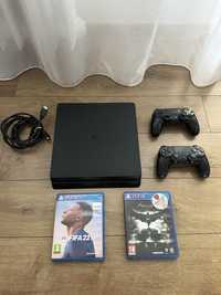 PlayStation 4 Slim, 1Tb, 2 Manete, 2 Jocuri