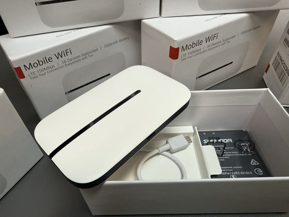 Безжичен рутер бисквитка E5576 4G LTЕ, батерия 1500 mAh,преносим WiFi