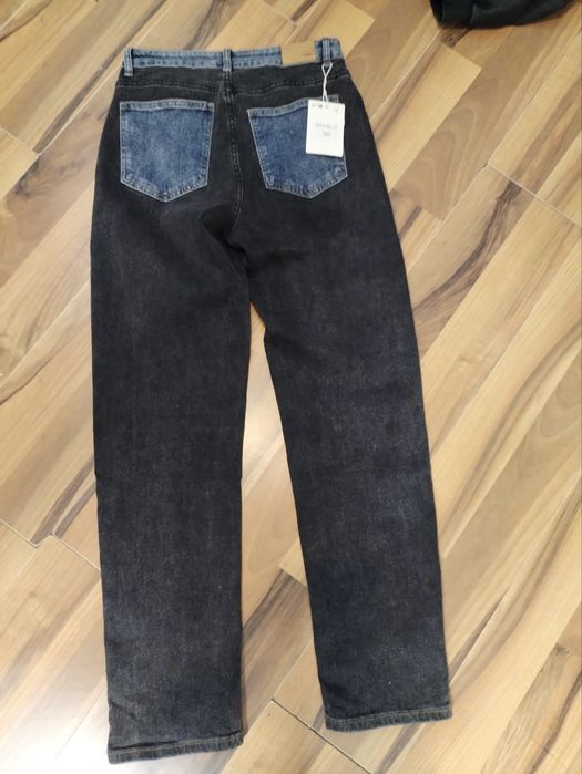 Blugi drepti superbi albastru cu negru