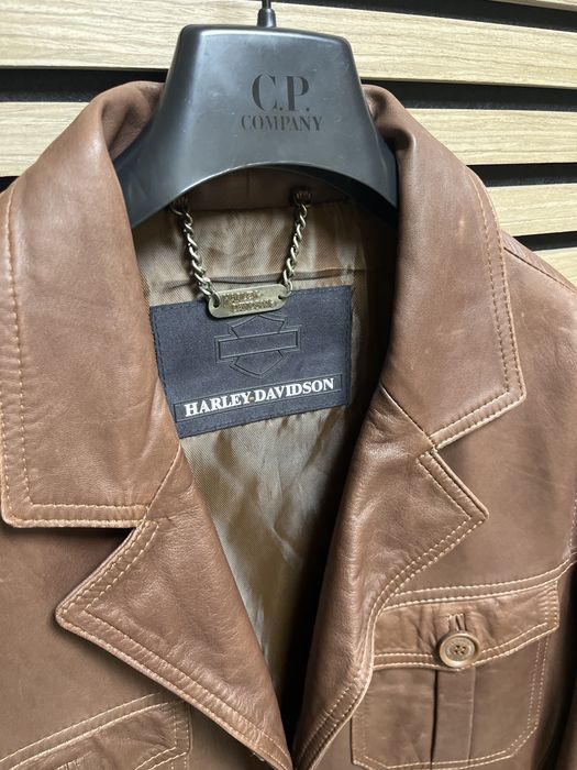 Harley Davidson : Яке/Сако естествена кожа размер М / Оригинал