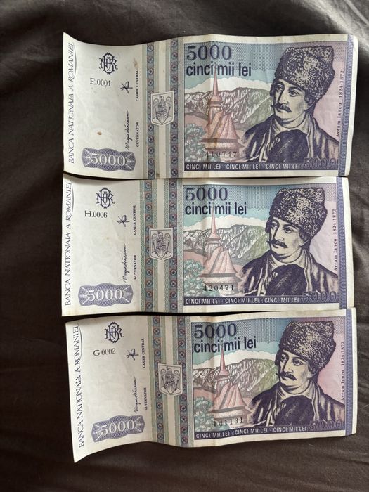 Bagnota de 5000 lei cu avram iancu