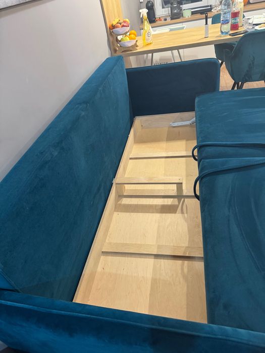 Canapea extensibila turcoaz