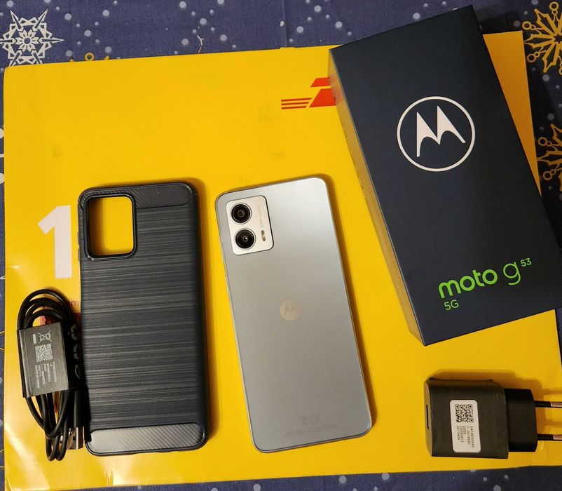 Smartphone Motorola G53, 128GB, 4GB RAM, 5G, Arctic Silver - Ca NOU