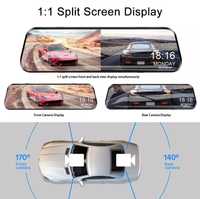 Огледало Камера за автомобил Сензорен екран Видеорекордер