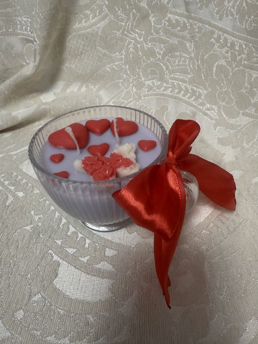 Lumanare din ceara de soia in recipient