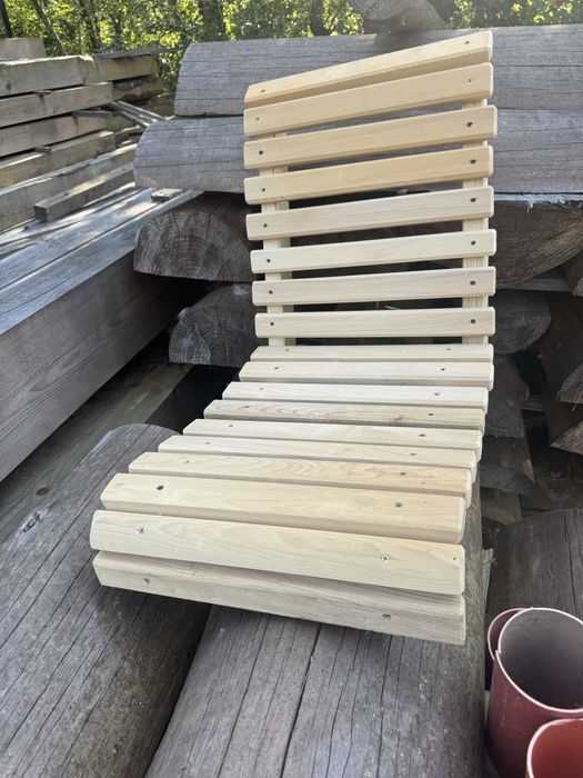 Vana cada lemn natural dimensiuni 200x70 H 70 cu spatar din lemn