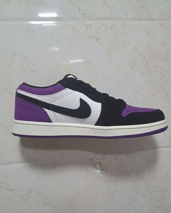 Обувь найк AJ1 Low в фиолетовом цвете