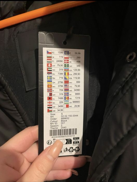 Geacă neagră,lungă