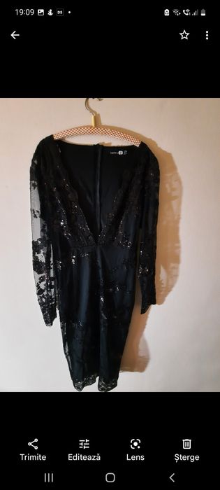 Rochie neagra cu paiete
