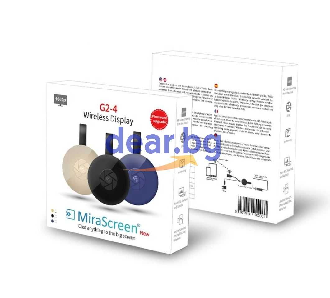 Безжичен адаптер MiraScreen Wi-Fi Dongle FULLHD