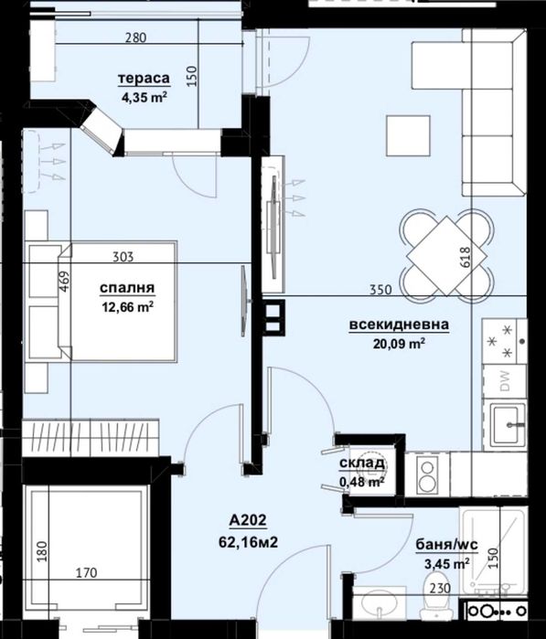Продава се Двустаен апартамент в Бургас, Изгрев - 62 кв.м за 1097 €/кв.м - Снимка #10