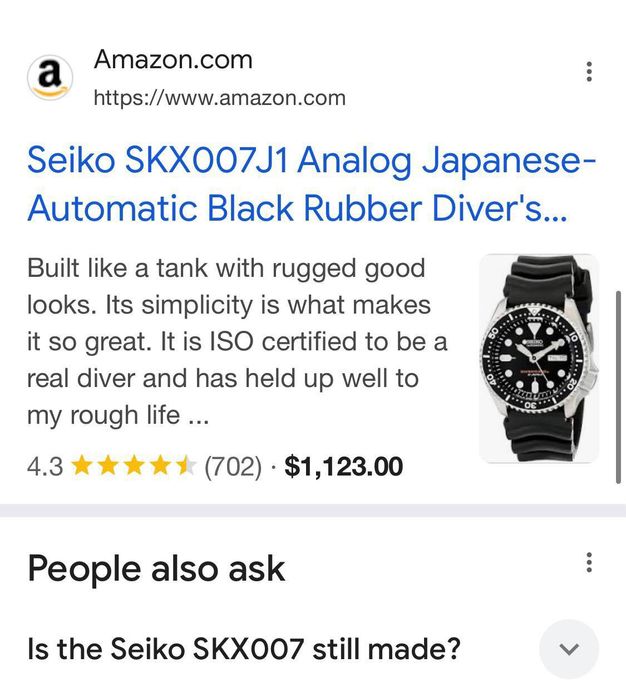 Дайверские часы Seiko