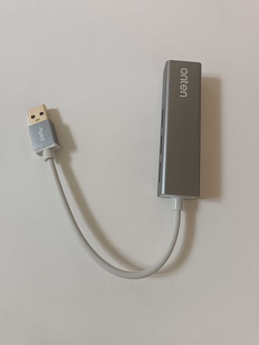 USB Адаптер для интернет порта с 3-портовым хабом Onten