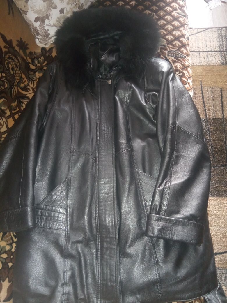 Haina lunga de piele Damă Sanpauli