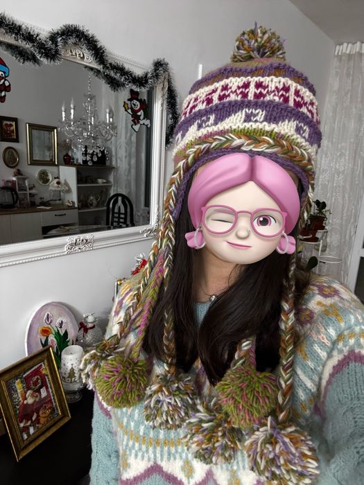 Нова Ръчно изработена вълнена шапка от Непал